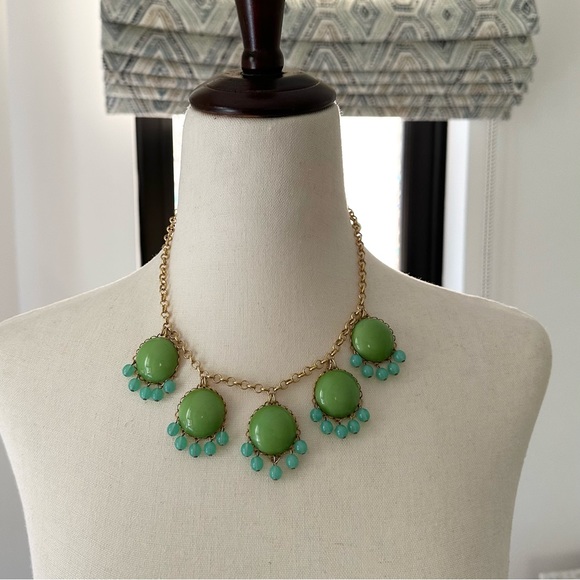 NWT David Aubrey Green Bubble Chain Statement Necklace (Original Packagi… - Picture 4 of 13